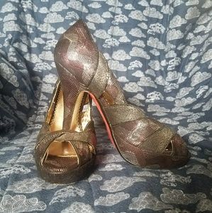 Poetic Licence Vintage Revival Peep toe Heels